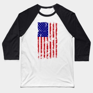 US Flag Distressed Baseball T-Shirt